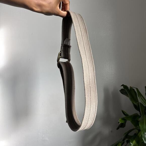 Vintage unisex canvas D-ring belt Size 34 - Picture 3 of 4